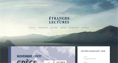 Desktop Screenshot of etrangeslectures.fr